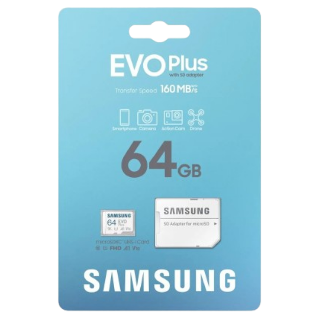 Samsung Evo Plus 64 GB (160MB/S) Hafıza Kartı